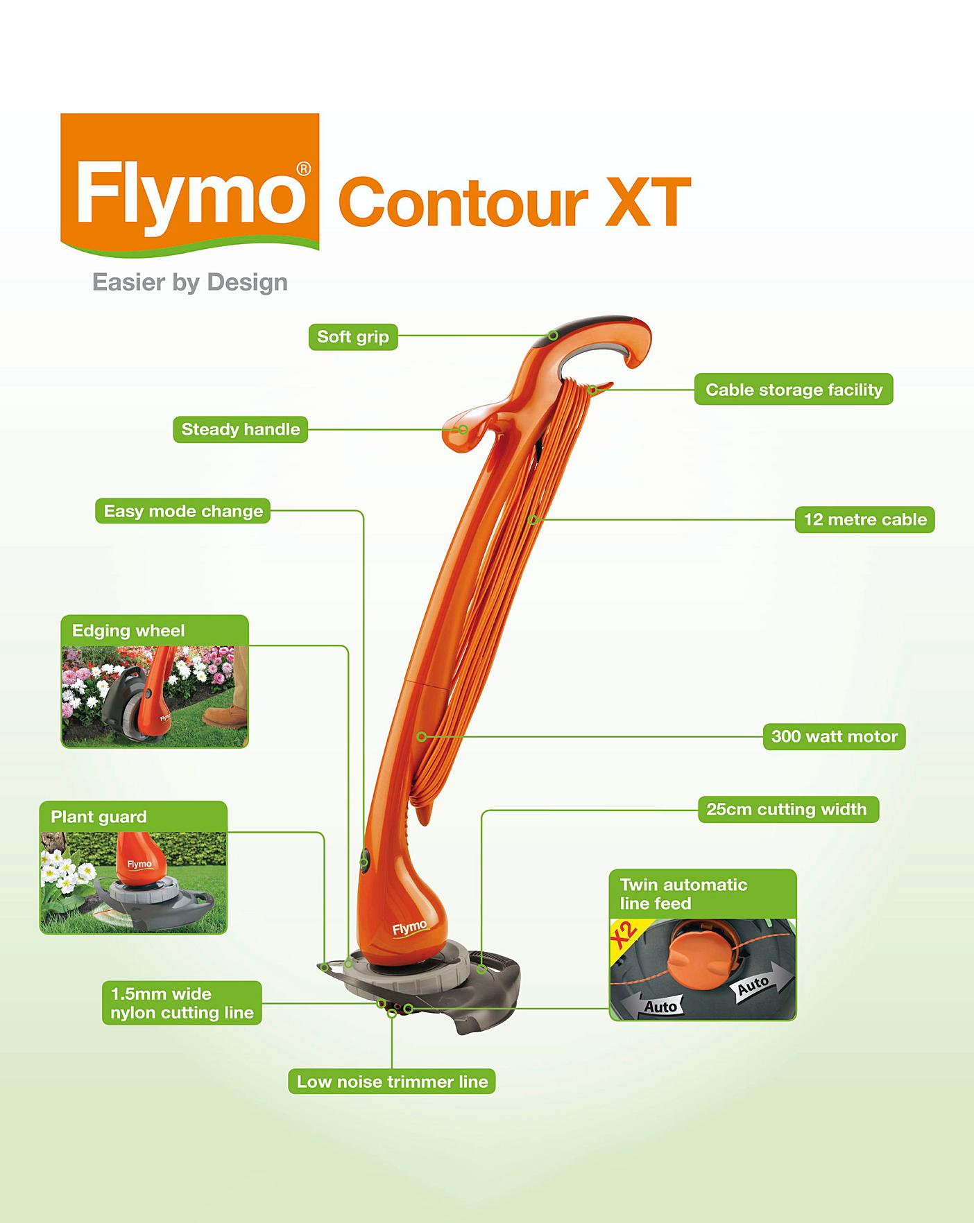 draagbaar In de omgeving van begaan Flymo Contour XT trimmer kantenmaaier ACTIE – Blokland Tuin en Parkmachines