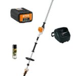 HLA 66 Geluidsarme accu heggenschaar op steel / ACTIE SET!