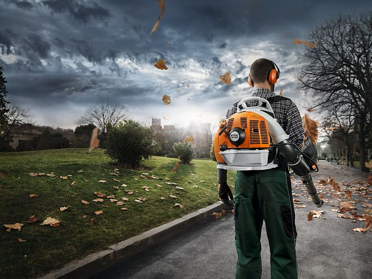 Normalisatie Herrie Kast Stihl BR350 ruggedragen bladblazer – Blokland Tuin en Parkmachines