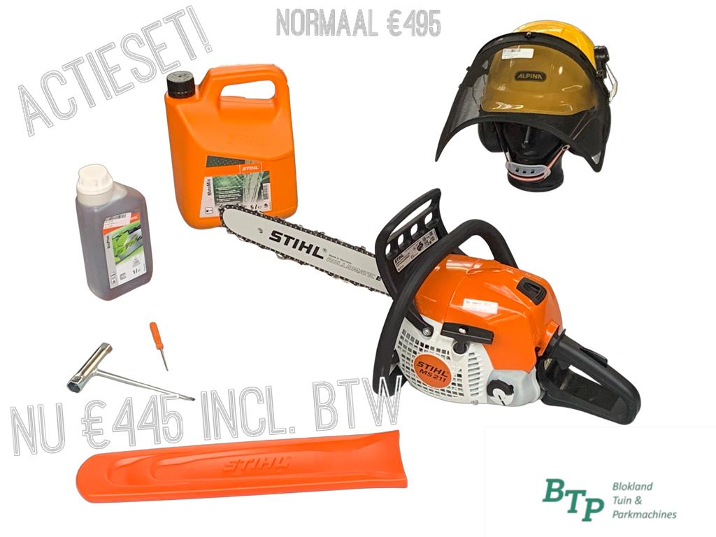 boot verjaardag Draai vast Stihl MS211 40cm Actie set incl. Helm benzine en olie OP=OP – Blokland Tuin  en Parkmachines