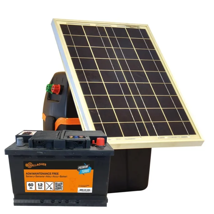 S220 Zonnepaneel schrikdraadapparaat incl. 60Ah accu (1.5J - 12V/Solar) - Afbeelding 1