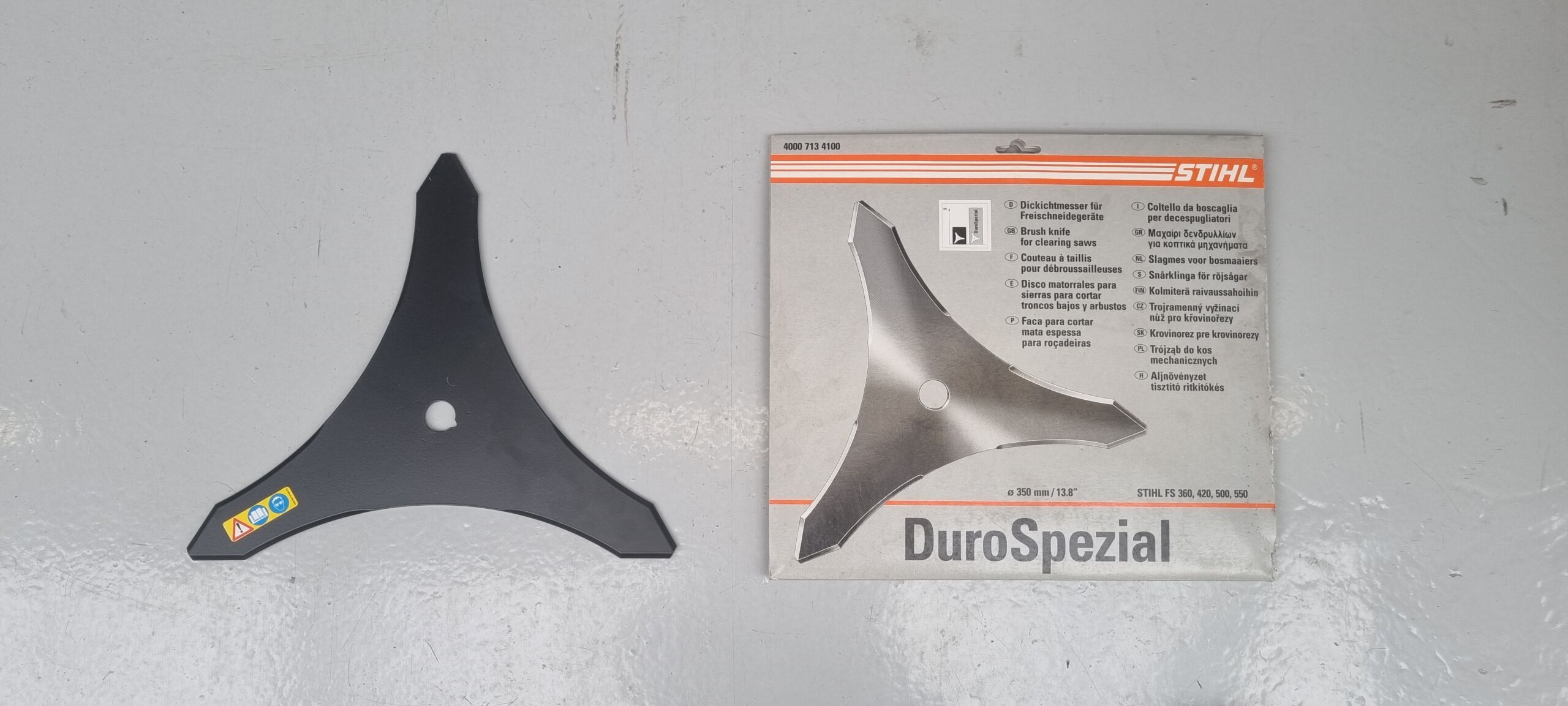 4000 713 4100 DuroSpezial Driehoek Slagmes Stihl 350MM / Gat 20 MM (4000-713-4100) - Afbeelding 1