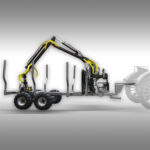 Bomen transport aanhanger Jansen HRW-30, transportaanhanger met laadkraan - Afbeelding 2