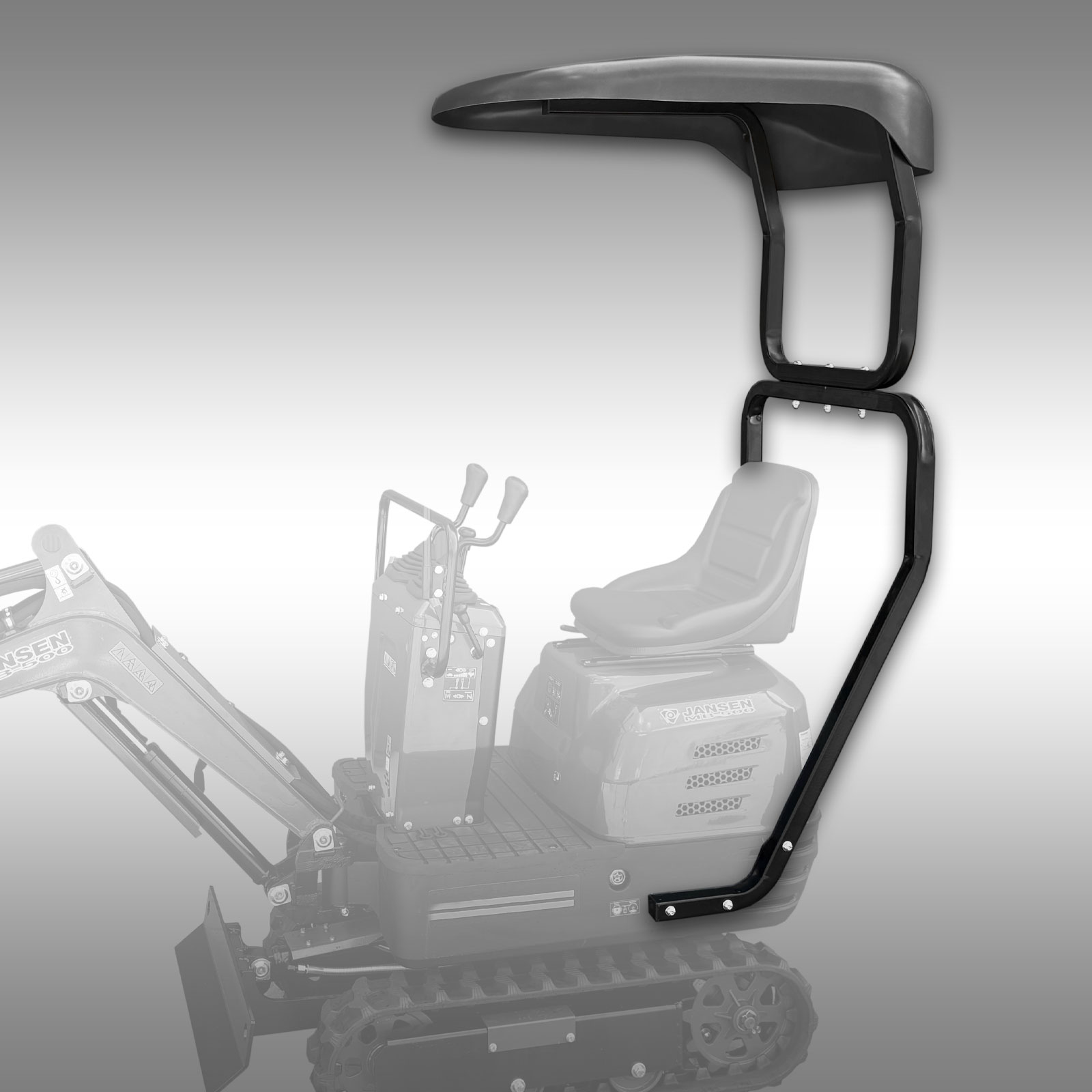 1517062_01 Optioneel Dak voor de JANSEN MB-500 Minigraafmachine - Afbeelding 1