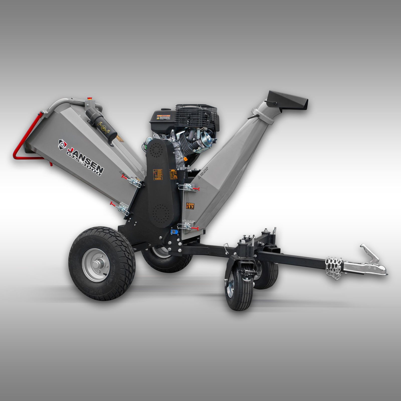 Shredder Jansen GTS-3000, tuinshredder, tuinhakselaar, versnipperaar 15 PK