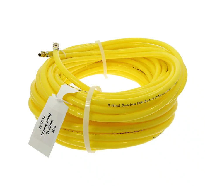 verleng slang – 8x13mm – geel flex – snelkoppeling 1x rectus inw. / 1x uitw. - Afbeelding 1