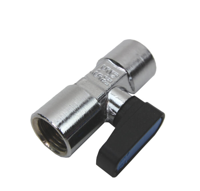 Afsluitkraan metaal 1/4″ inw. / 1/4″ inw. - Afbeelding 1