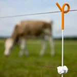 Veerstalen paal met krulisolator (10 stuks) - Afbeelding 3