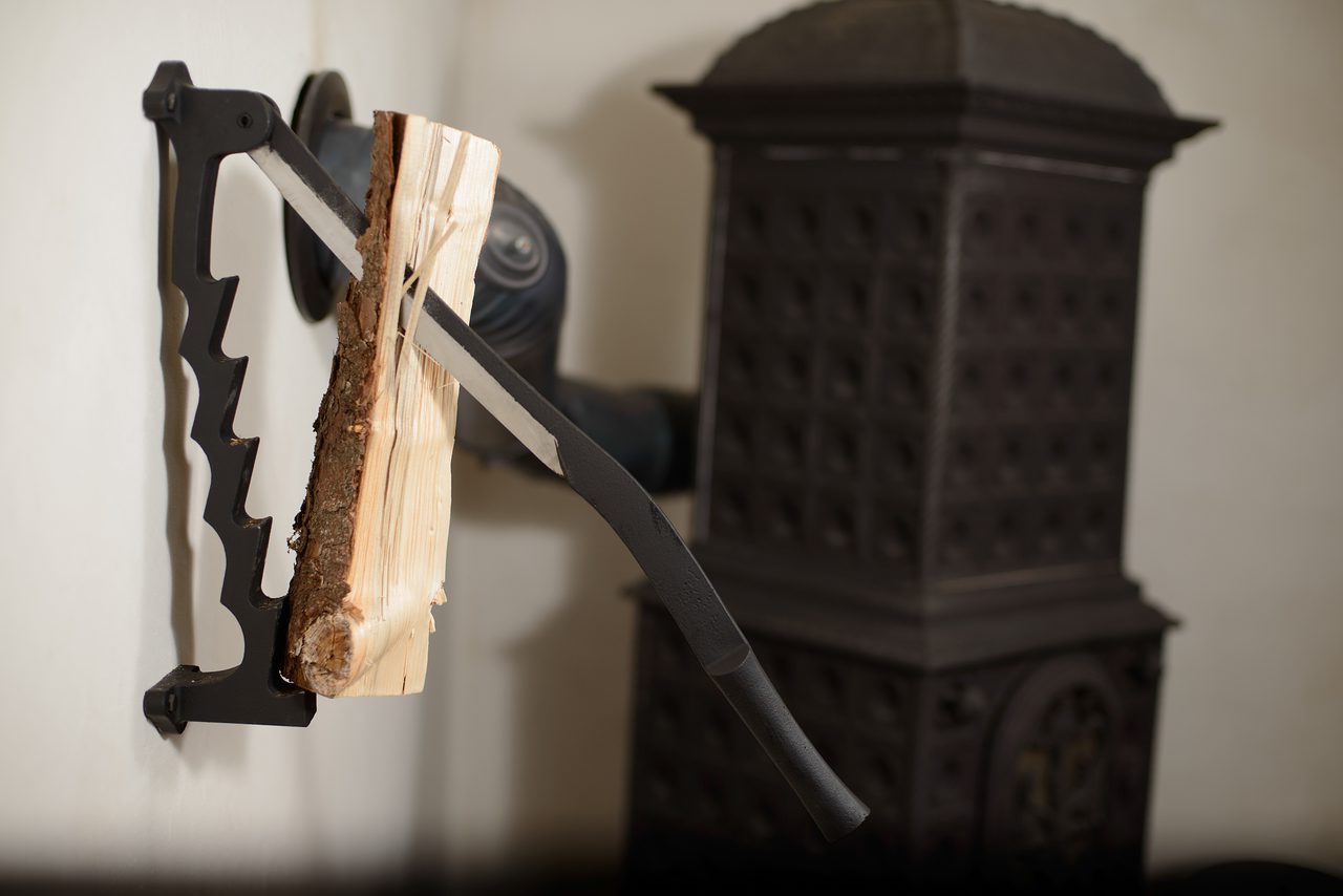 Houtklover voor aanmaakhout , flint handklover spanmesser - Afbeelding 4