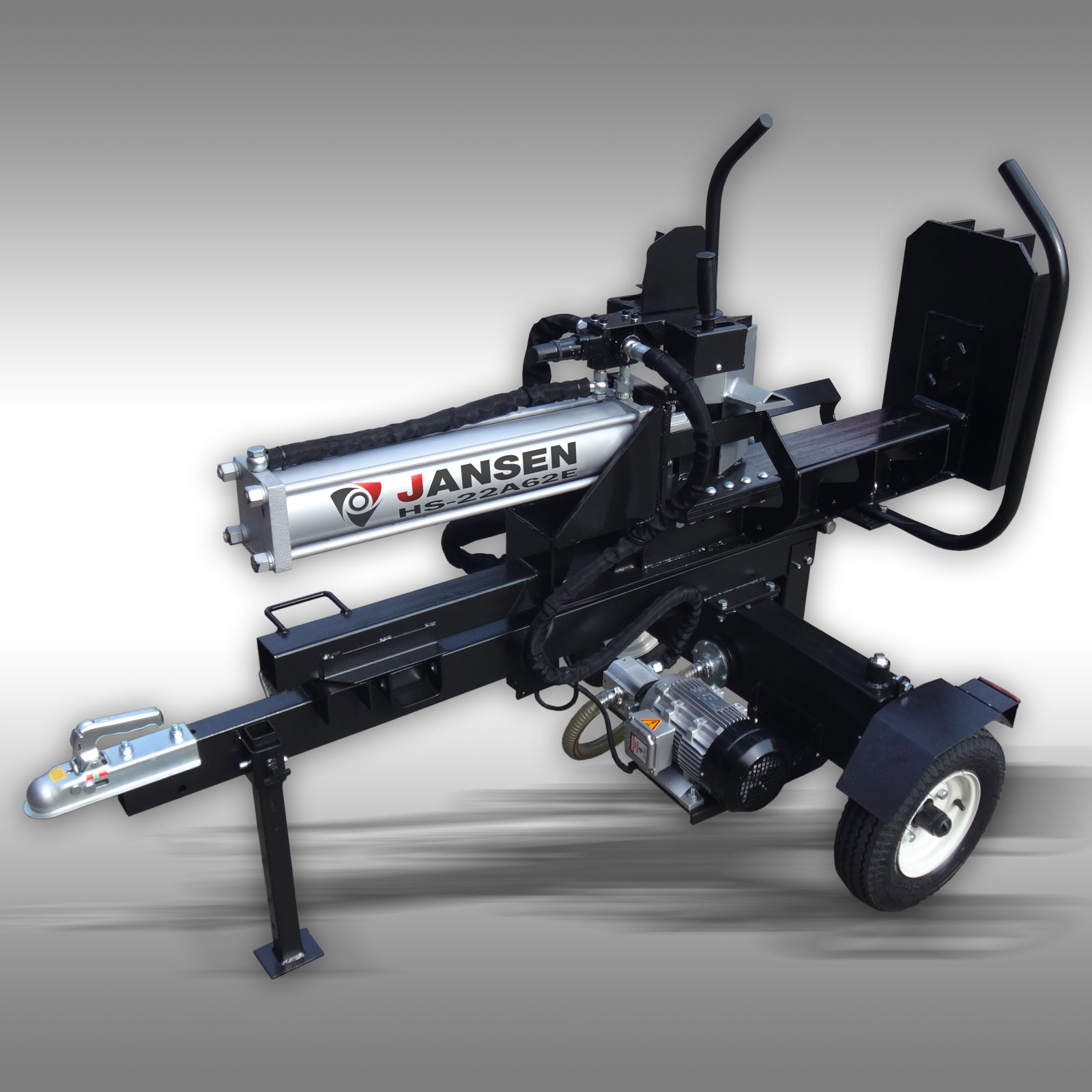 Houtklover Jansen HS-22A62E Krachtstroom, 22 t, 62, staand+liggend, Kloofmachine