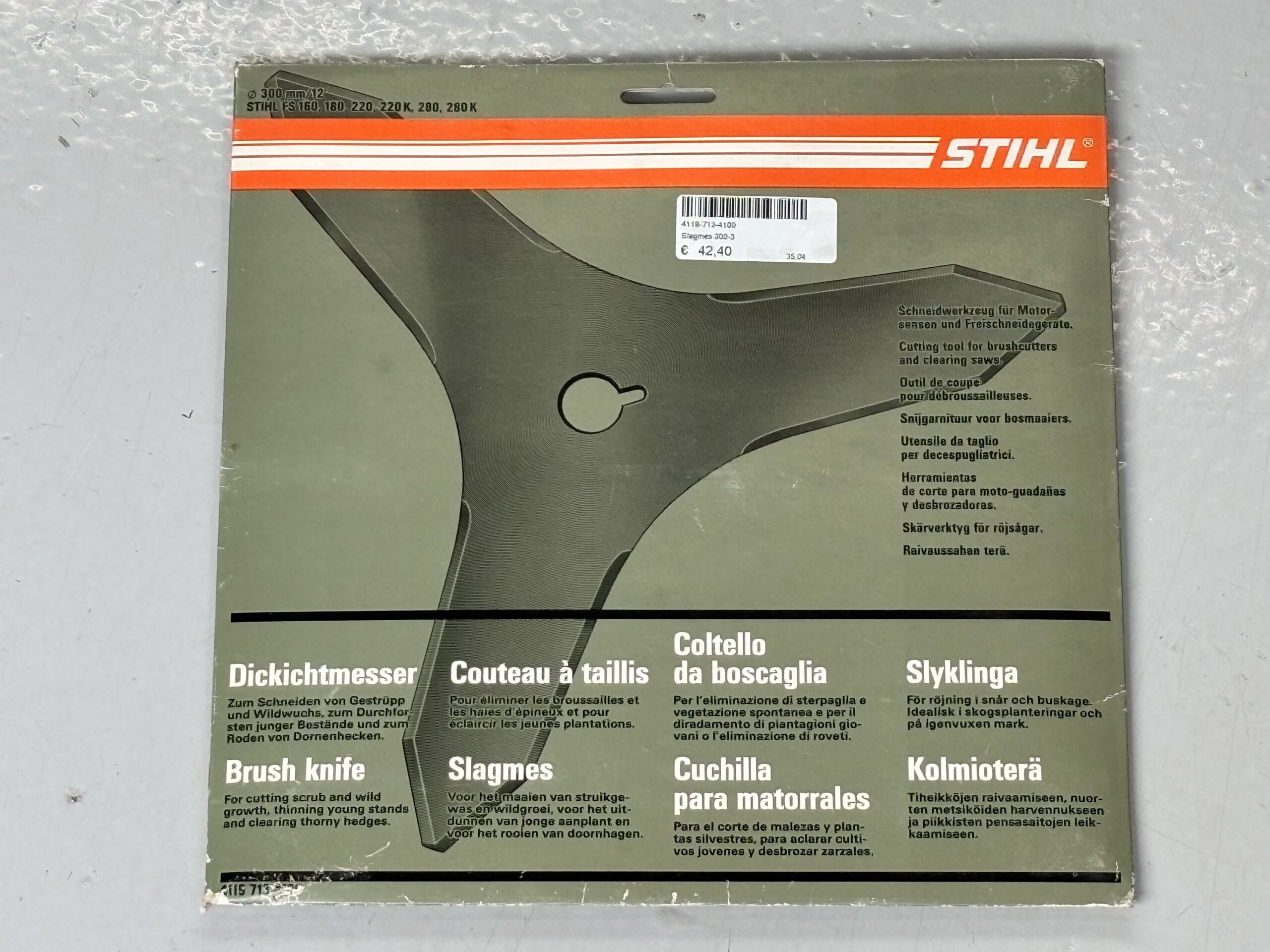 IMG_5209 New old Stock Stihl slagmes 300-3 - Afbeelding 1