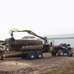 Bomen transport aanhanger Jansen HRW-15, Transportaanhanger met laadkraan - Afbeelding 7