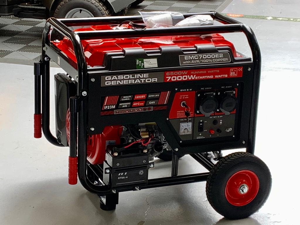 7KW Generator op wielstel elektrisch gestart aggregaat