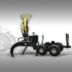 Bomen transport aanhanger Jansen HRW-15, Transportaanhanger met laadkraan - Afbeelding 3