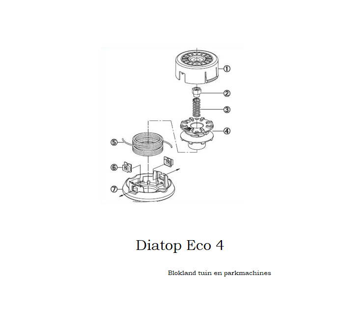 onderdeel tekening eco 4 bump en feed Onderdelen Diatop Bump & Feed Eco 4 - Afbeelding 1