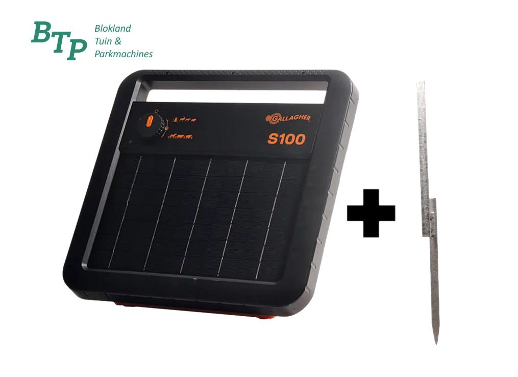 Gallagher schrikdraadapparaat s100 Solar met zonnepaneel