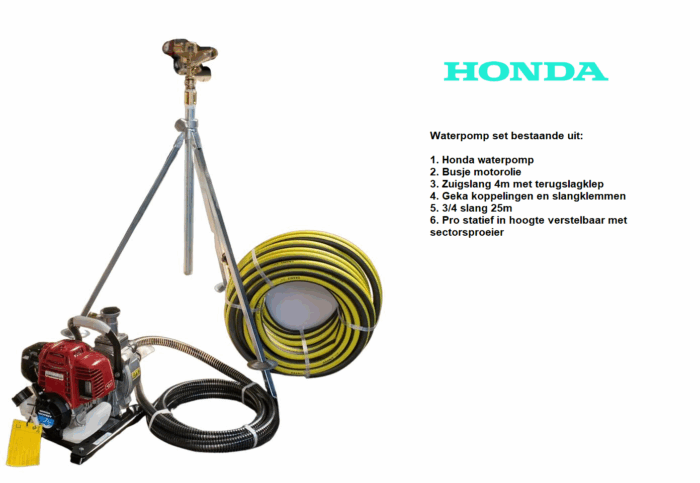 Beregening set Met Honda waterpomp - Afbeelding 1