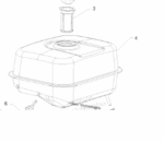Kohler sh265 tank benzinetank - Afbeelding 2