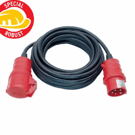 Krachtstroom verlengkabel 25m 5x2.5 400v t.b.v. houtklover