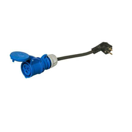 Schuko-adapter m. CEE blauw voor Ls12ed houtklover
