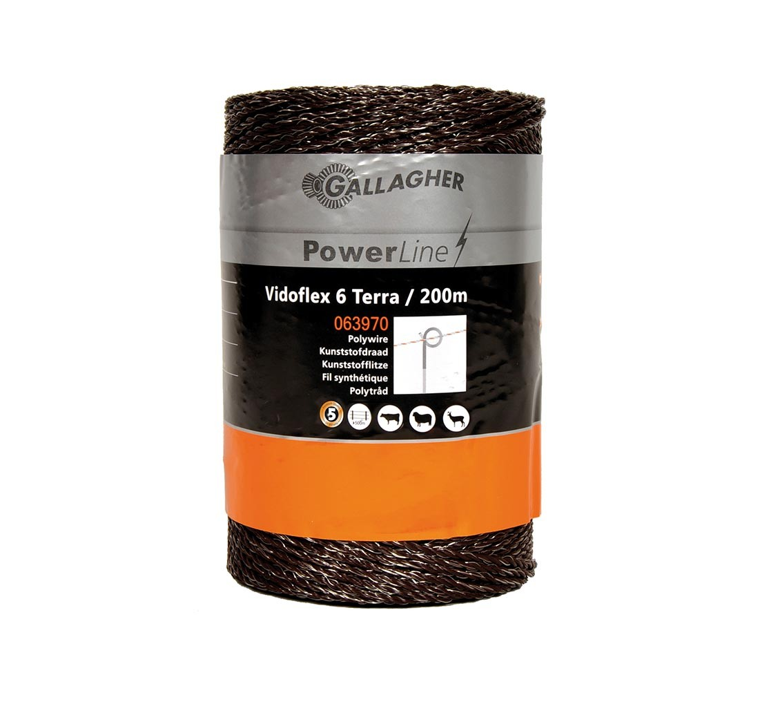 vidoflex 6 200m schrikdraad Vidoflex 6 (terra) - Afbeelding 1