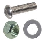 Boutenset RVS t.b.v. geleidestrip 22 ton kloofmachine