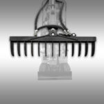 Hydraulisch zwenkbare hark voor minigraver Jansen MB-800