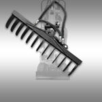 Hydraulisch zwenkbare hark voor minigraver Jansen MB-800 - Afbeelding 2